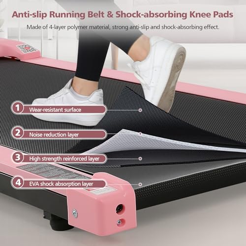 ANCHEER Walking Pads, 2 in 1 Under Desk Treadmill 2.5HP Compact Running Machine with Remote Control, 300lbs Weight Capacit...