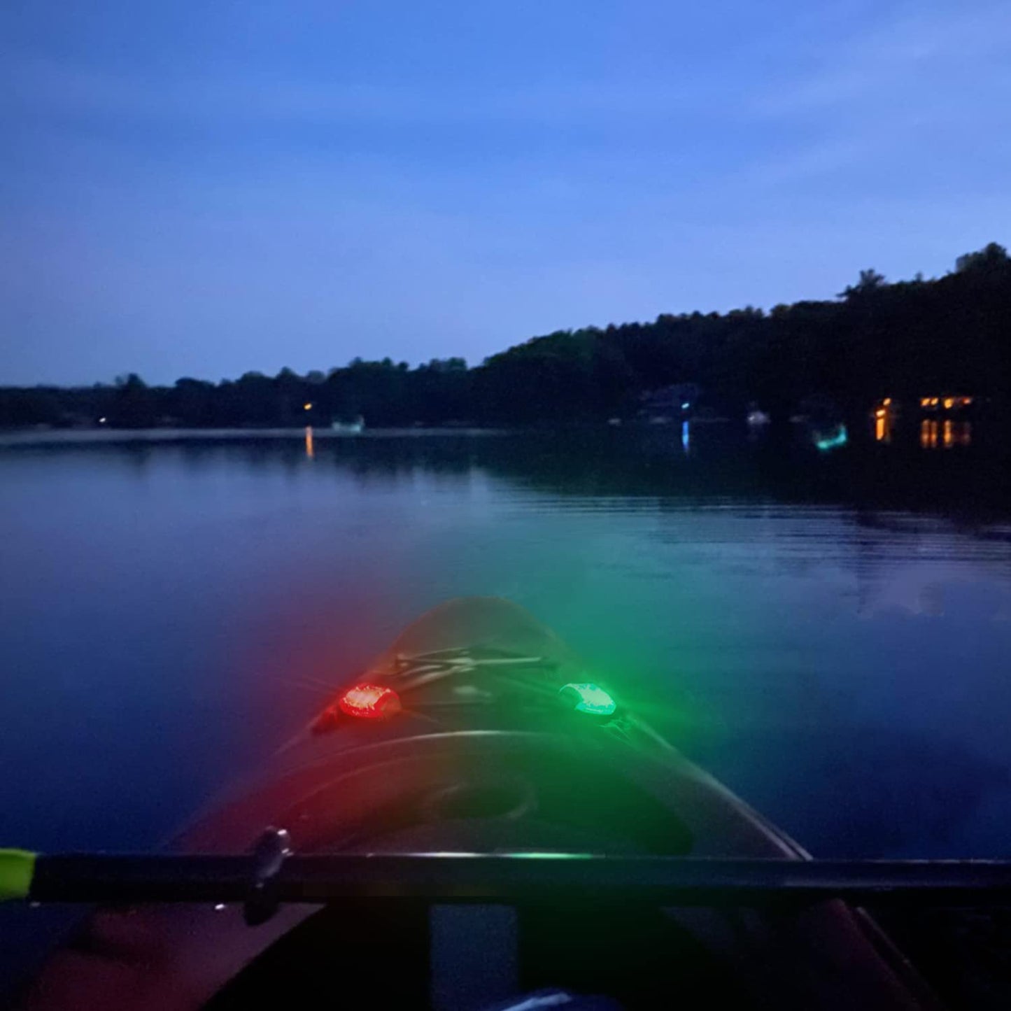 Amzonly 4-Pack Kayak Lights, IPX8 Waterproof, Battery Operated, Clip-On, Green/Red, Model A212-LED-2, Ideal for Night Kayaking