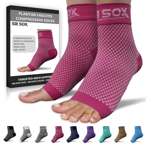 SB SOX Plantar Fasciitis Relief Socks – Ankle Brace Compression Sleeve – Arch Support for Foot Pain, Swelling, Heel Spurs...
