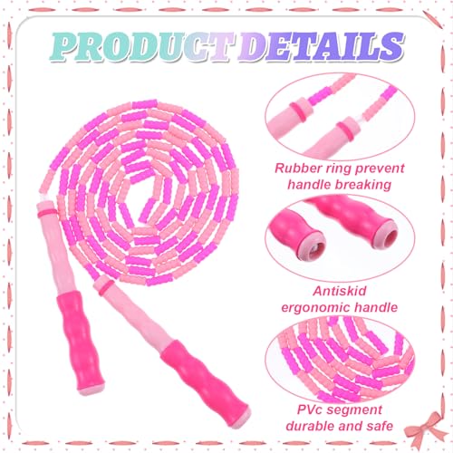 16 Pack Jump Ropes for Adults Kids, 9.2 Feet Adjustable Length Free Segmented Skipping Rope Bulk Soft Beaded Jumping Ropes...
