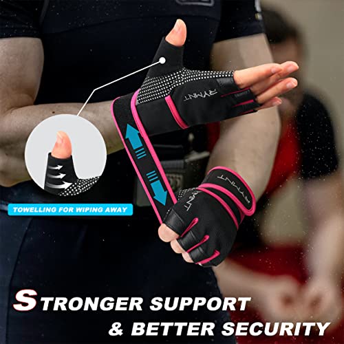 RYMNT Workout Gloves with Wrist Wrap Support, Weight Lifting Gloves with Full Palm Protection & Extra Grip for Men Women G...