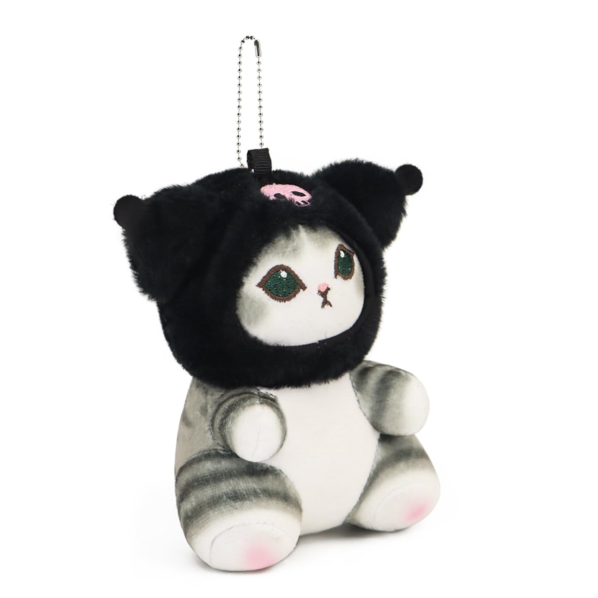 CNAANA Limited Edition Shark Cat Plush Keychain – Mini Bag Charm for Backpack & Purse, for Shark Cat Fans (Black)