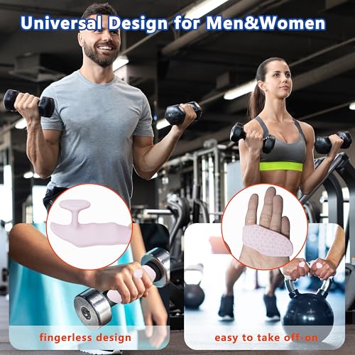 Epritliber Silicone Gym Grips for Weight Lifting,Workout Gloves for Women Men Alternative,Anti Slip Gym Workout Grip,Rubbe...