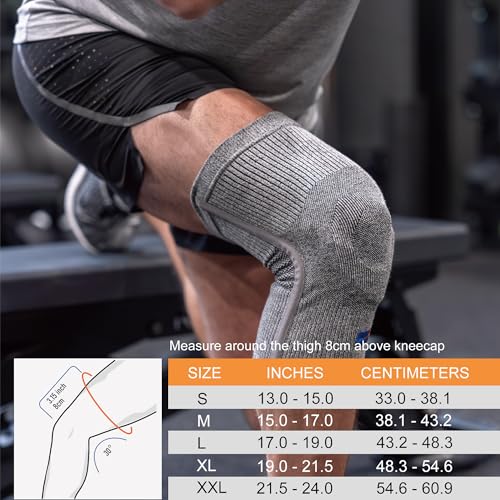 Comforband Premium Recovery Knee Compression Support – Germanium & Bamboo Charcoal Infused Knee Brace for Improved Circula...
