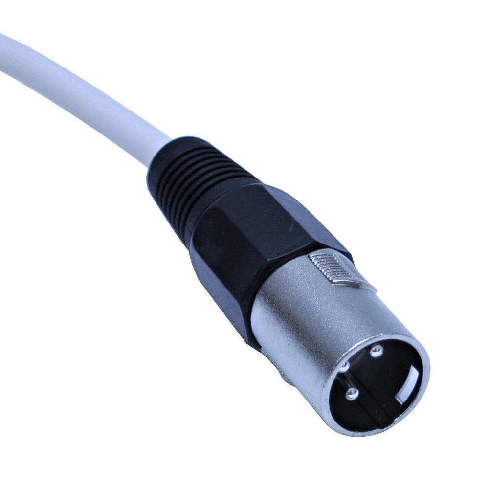 Seismic Audio Saxlx-10White-6Pack White 10-Feet Xlr To Xlr Patch Cable, 6-Pack
