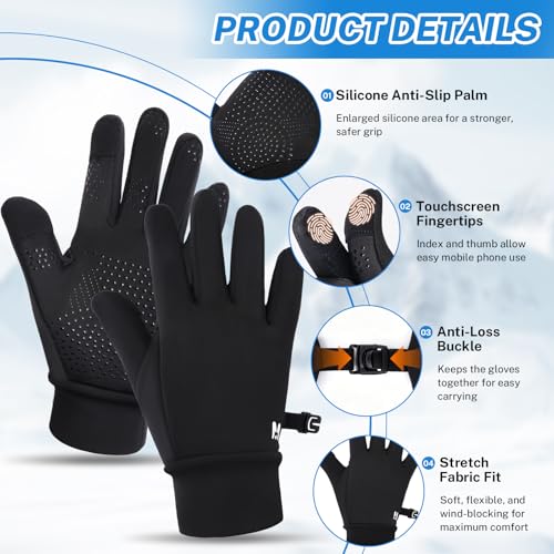 Dr.sendesi Kids Horse Riding Gloves Winter - Warm Fleece Lined Equestrian Gloves for Girls & Boys