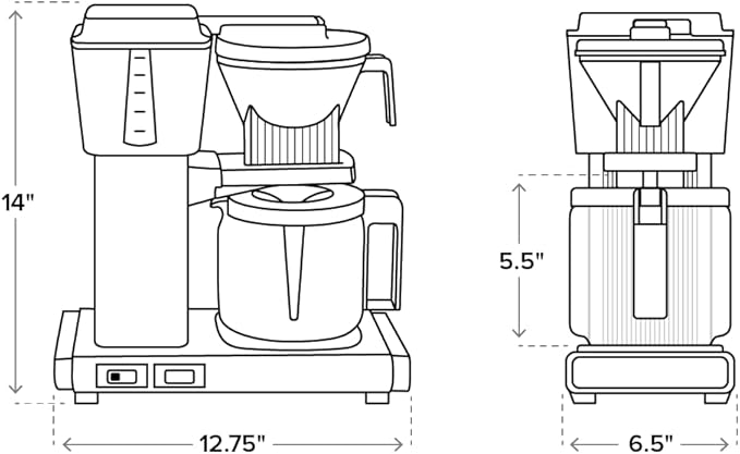 Moccamaster 53925 KBGV Select 10-Cup Coffee Maker, Pistachio Green, 40 ounce, 10-Cup, 1.25L