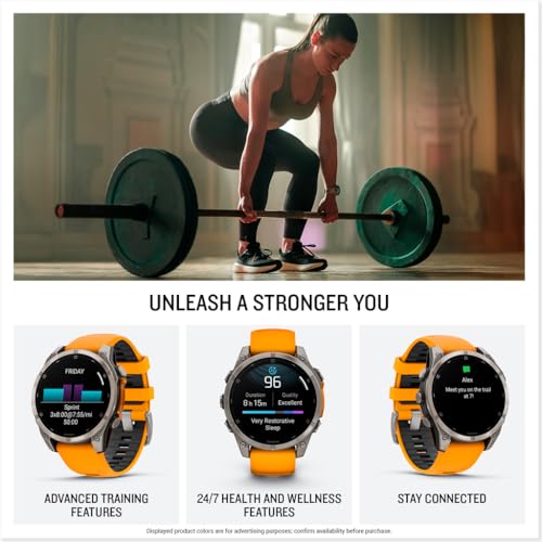 Garmin fēnix® 8 – 47 mm, AMOLED, Sapphire, Premium Multisport GPS Smartwatch, Long-Lasting Battery Life, Dive-Rated, Buil...
