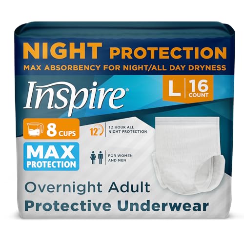 Inspire Adult Diapers Women or Men - MAX Absorbency | Our Most Absorbent and Dry, Incontinence Underwear for Women or Men...