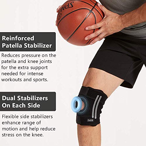 ComfiLife Knee Brace for Knee Pain Relief – Neoprene Knee Brace for Working Out, Running, Injury Recovery – Side Stabilize...