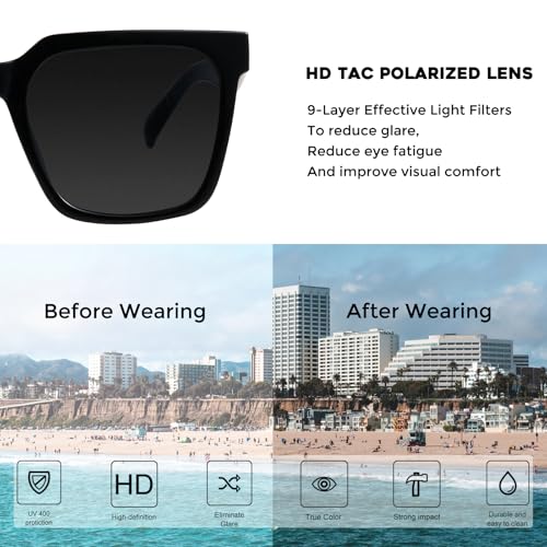 mosanana Oversized Square Sunglasses for Women Simple Trendy Style MS51917