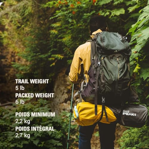 Coleman PEAK1 Premium Waterproof Backpacking Tent with Rainfly & Footprint, Lightweight Camping Tent Withstands Winds up t...