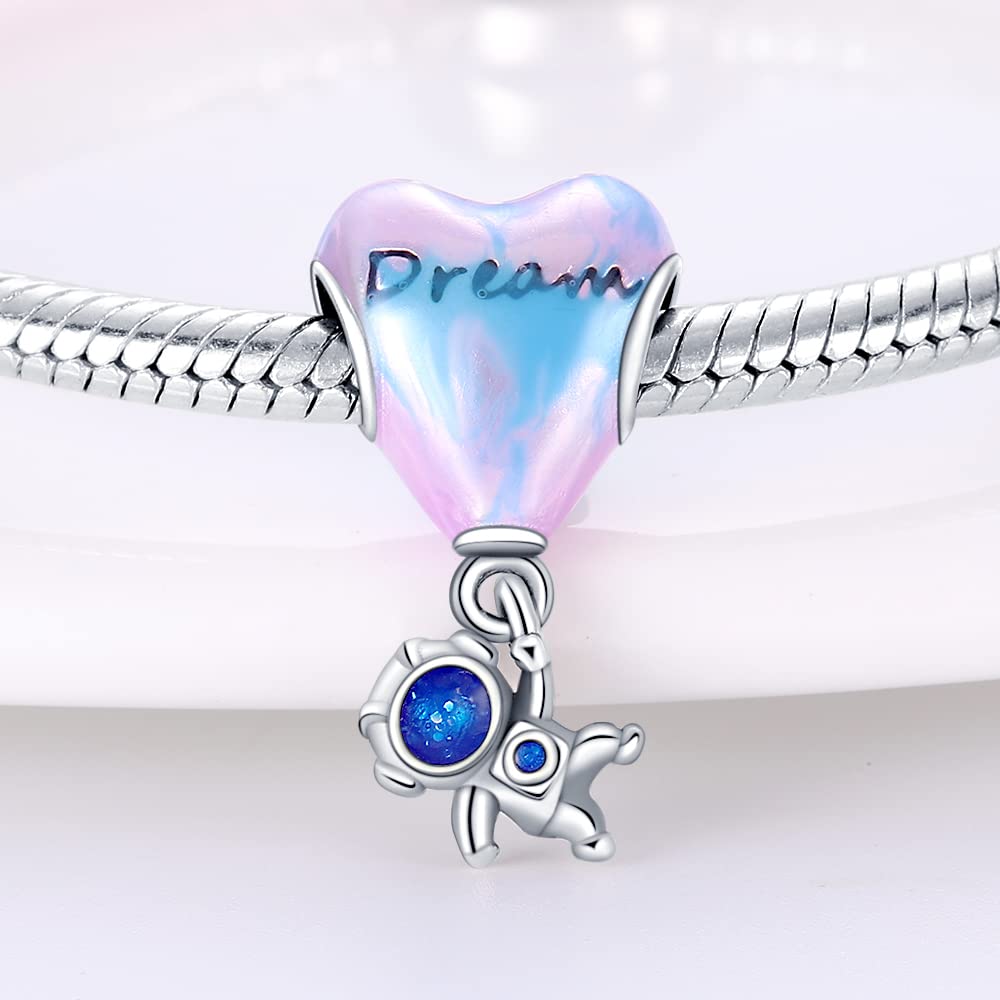 Pandach 925 Sterling Silver Charms for Bracelet&Necklace Dangle Pendant Bead with 5A Cubic Zirconia Stones,Jewelry Beads Gifts f