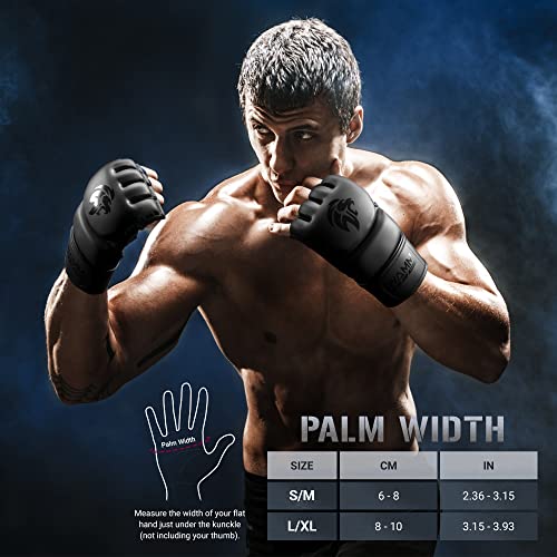 WAMM Sports MMA Gloves - for Men & Women - MAXForce EVE Anti-Injury Shock Absorb Boxing Gloves Kickboxing Gloves - Half Fi...