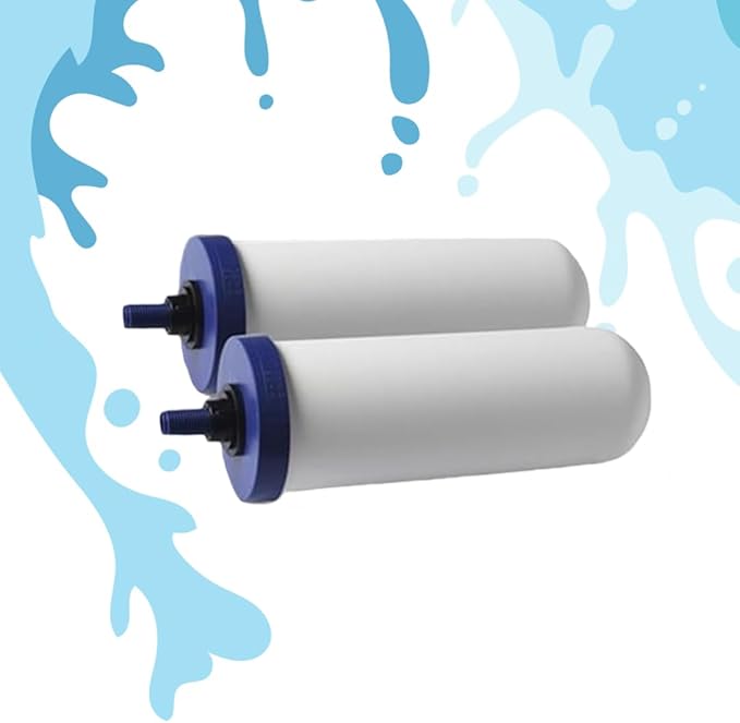FTO+ Water Filter Cartridge (2 Pack) - Dependable Gravity Water Filter for Easy Installation as a Berkey Water Filter Replacement - Ceramic Gravity Water Filter For Stainless Steel Systems
