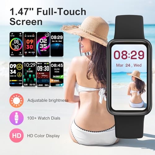 VMQIPNS Fitness Tracker,Smart Watch with 24/7 Heart Rate Blood Oxygen Sleep Monitor,1.47" HD Touchsreen with Step & Calori...