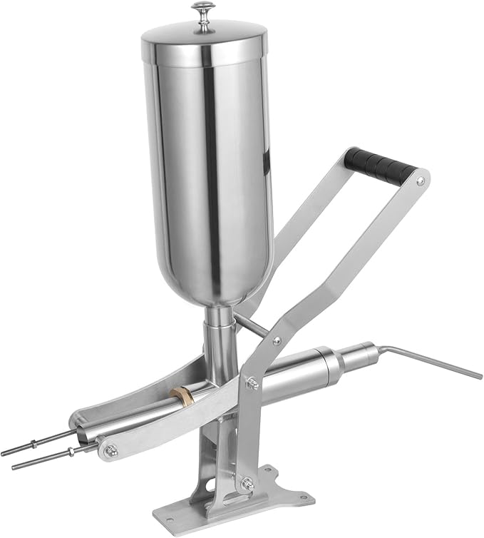 5L Manual Donut Filling Machine Churros Maker Machine Donut Filler Machine 304 Stainless Steel Donut Churros Filler Jelly Cream Filling Machine for Bakeries, Restaurants, Snack Bars