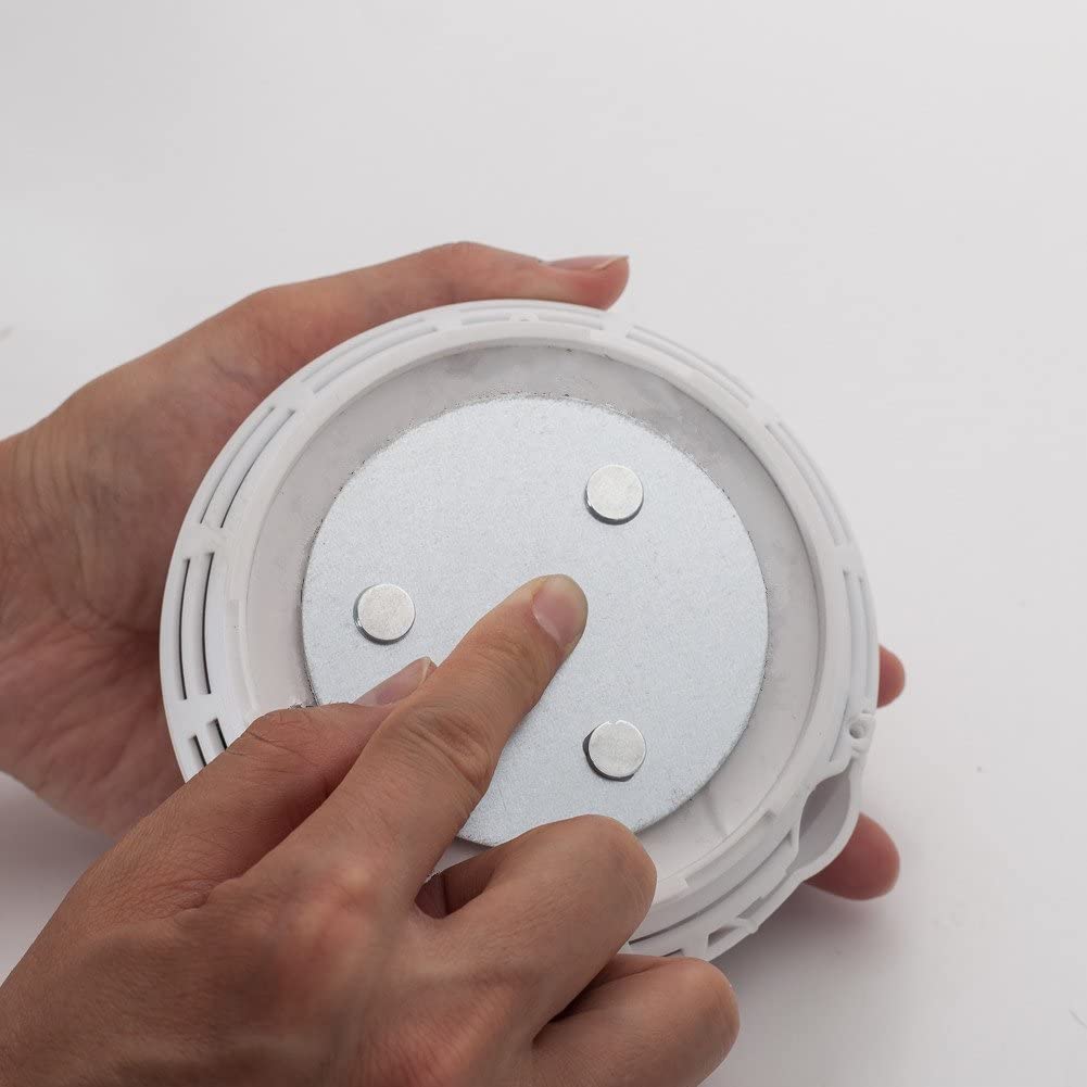 meioro Magnetic Smoke Detector Installation Tool,Quick and Easy Fastening Ceiling Mounted Kit for Smoke Alarm Ø 70mm,No Need Drill 10 Seconds Install Smoke Sensors(3 pcs)