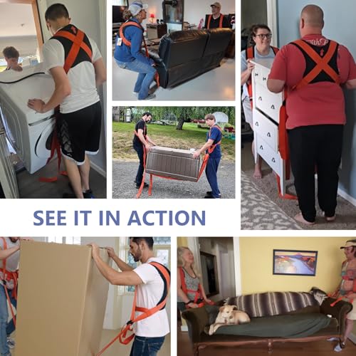 KEDSUM Moving Straps - Lifting Straps Moving for Furniture, 2-Person Lifting & Moving System, Hold Up to 800LBS for Applia...