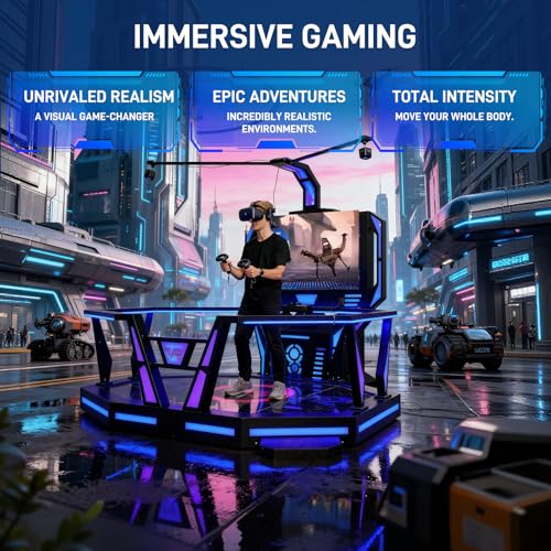 VR Omni-Directional Treadmill Platform System - Commercial Arena with 200+ Games, Remote Updates & Multiplayer Support, Al...