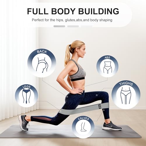 WTYIY Fabric Resistance Bands for Working Out, 3-Level Non-Slip Exercise Bands for Men and Women, Booty Bands Equipment fo...