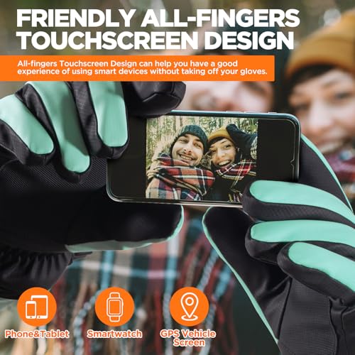 rivmount Winter Waterproof Ski Snow Warm Gloves for Women Men, Windproof Cold Weather Thermal with Touchscreen Fingers, fo...