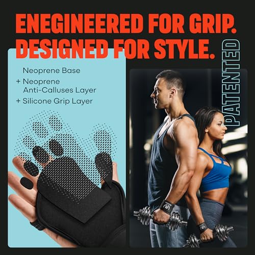 MAVA Open Gym Gloves for Men & Women; Padded Weight Lifting Gloves with Wrist Support for Comfort, Protection; Strong-Grip...