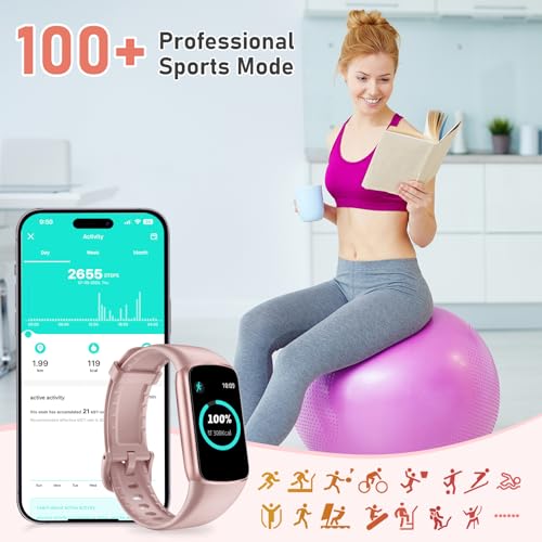 Moremore Fitness Tracker with 24/7 Heart Rate, Sleep Tracker, Step Tracker, Calorie Tracking, IP68 Waterproof Activity Tra...