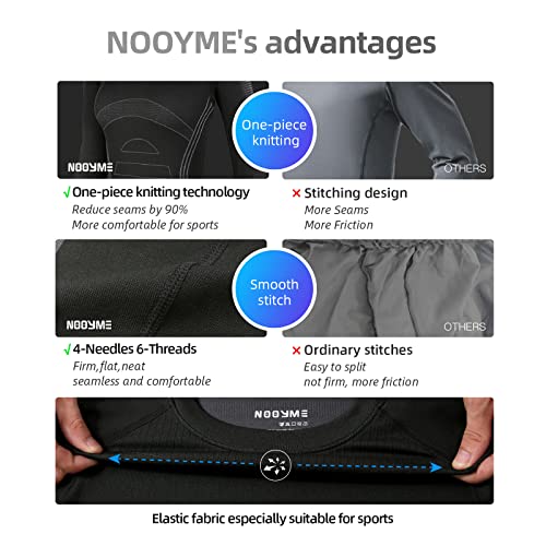 NOOYME Thermal Underwear Base Layer Long Johns for Cold Weather