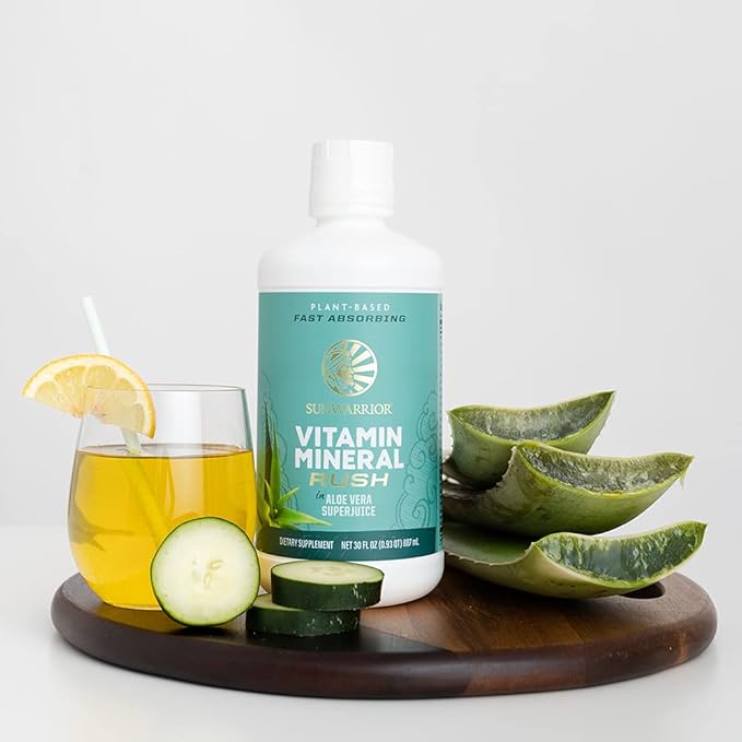 Sunwarrior Liquid Multivitamin Supplements & Minerals Vegan Plant-Based with Aloe Vera for Men and Women | Energy & Immune Support Gluten Sugar Dairy Free | 30 Fl Oz