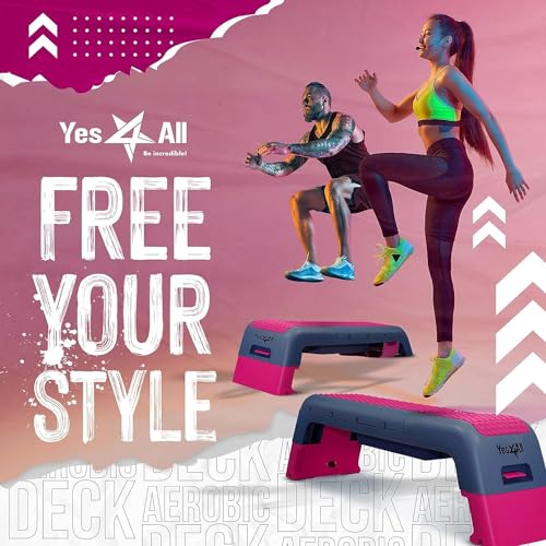 Yes4All Multifunctional Aerobic Deck - Versatile Fitness Station, Weight Bench, Aerobic Stepper, Plyometrics Box for Cardi...