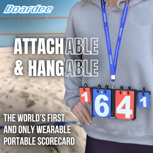 Boardee Portable Scoreboard – Wearable Attachable Tabletop Score Keeper for Volleyball, Beach Volleyball, Cornhole, Tenni...