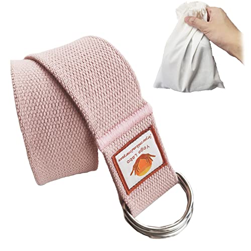 8ft 240g Super Thick Fitness Yoga Strap for Stretching, 3 Color Pure Cotton Durable Fitness Belt Bands Exercise Safe Adjus...