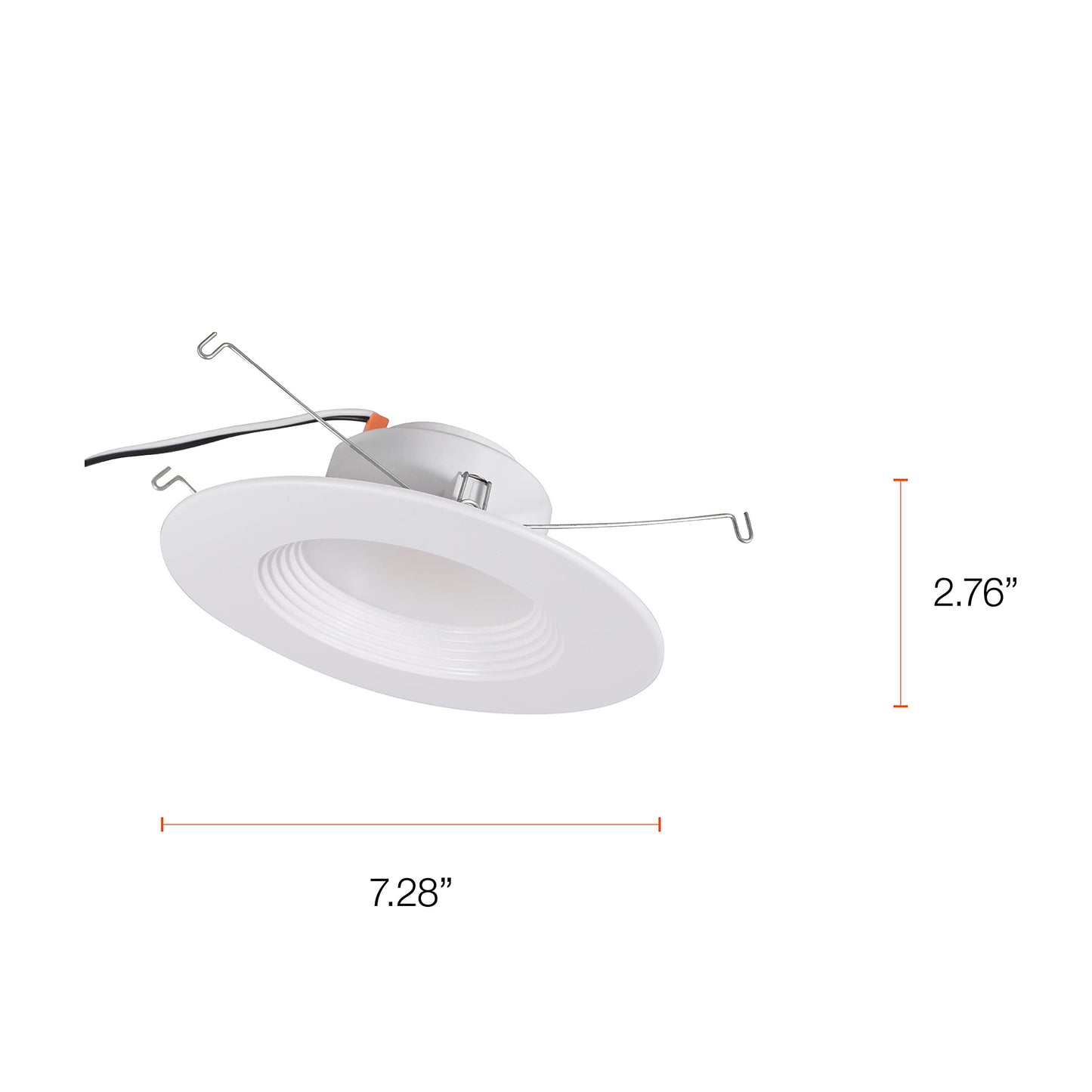 Sylvania 5 /6  Led Recessed Lighting Downlight With Trim  8.5W=65W  Dimmable  675 Lumens  White  3000K  Wet Rated / Ul / Energy Star - 4 Pack (62023)