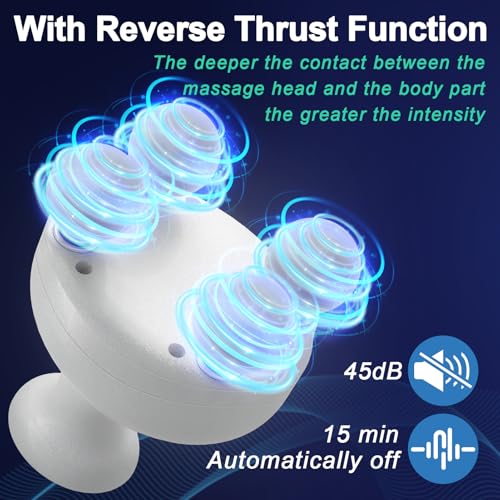 DEITY 4 Heads Handheld Massage Gun Deep Tissue, Electric Body Massager, Percussion Muscle Massager for Easing Shoulder and...
