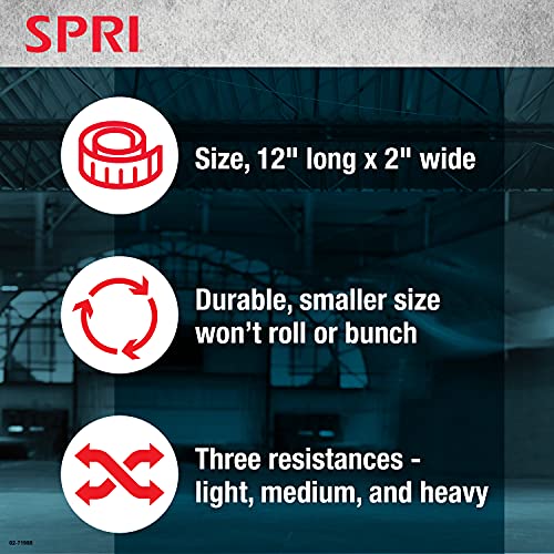SPRI Mini Loop Bands Kit, Set of 3 - Light, Medium, Heavy Resistance Bands for Lower Body Workouts, Toning Muscles, and Ex...