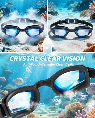 Aegend Swim Goggles - Kids Swimming Goggles for 3-14 Boys Girls Youth No Leaking Clear Vision