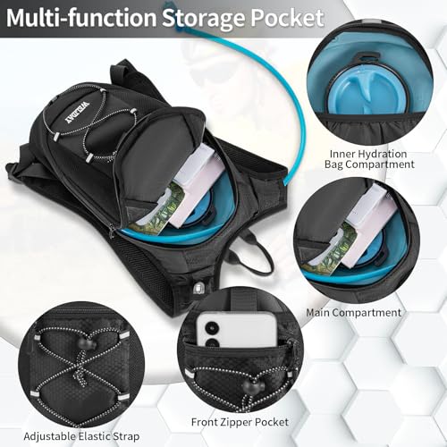 WELIDAY Hydration Backpack with 2L Water Bladder, Lightweight Hydro Pack for Cycling, Running, Hiking, Climbing