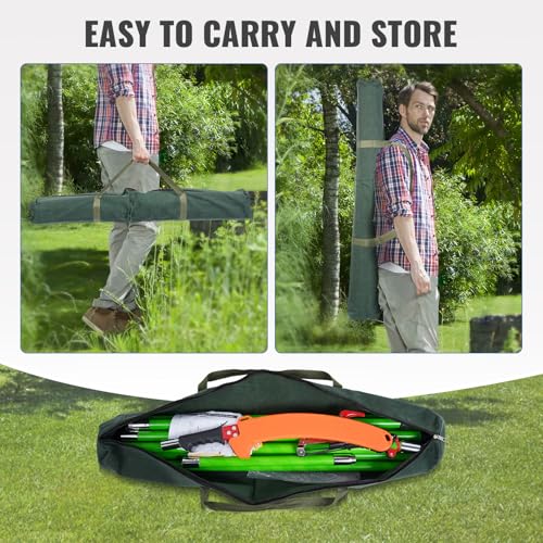 30 Ft Manual Pole Saw, Extendable Tree Pruner Blade and Scissors Set with 9 Fiberglass Handles, Long Branch Pruner Retract...
