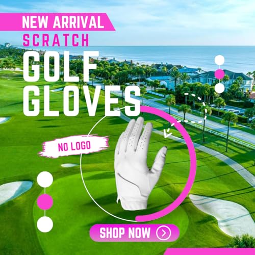 Scratch Cabretta Leather Ladies Golf Gloves (5 Pack) Logo Free, for 2025, Durable & Soft, Small Medium Large X-Large