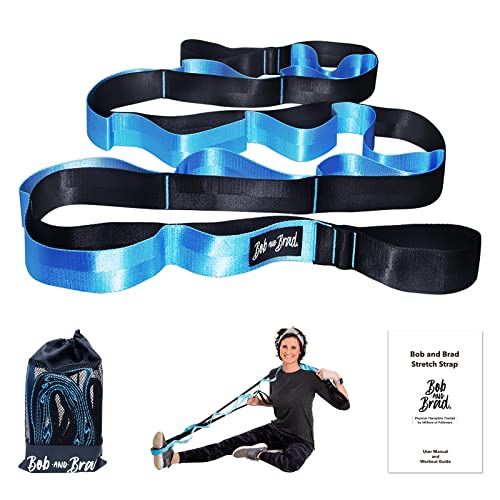 BOB AND BRAD 12 Loop Yoga Stretch Strap - Non-elastic for Stretching, Physical Therapy, Pilates, Dance, Gymnastics, and At...