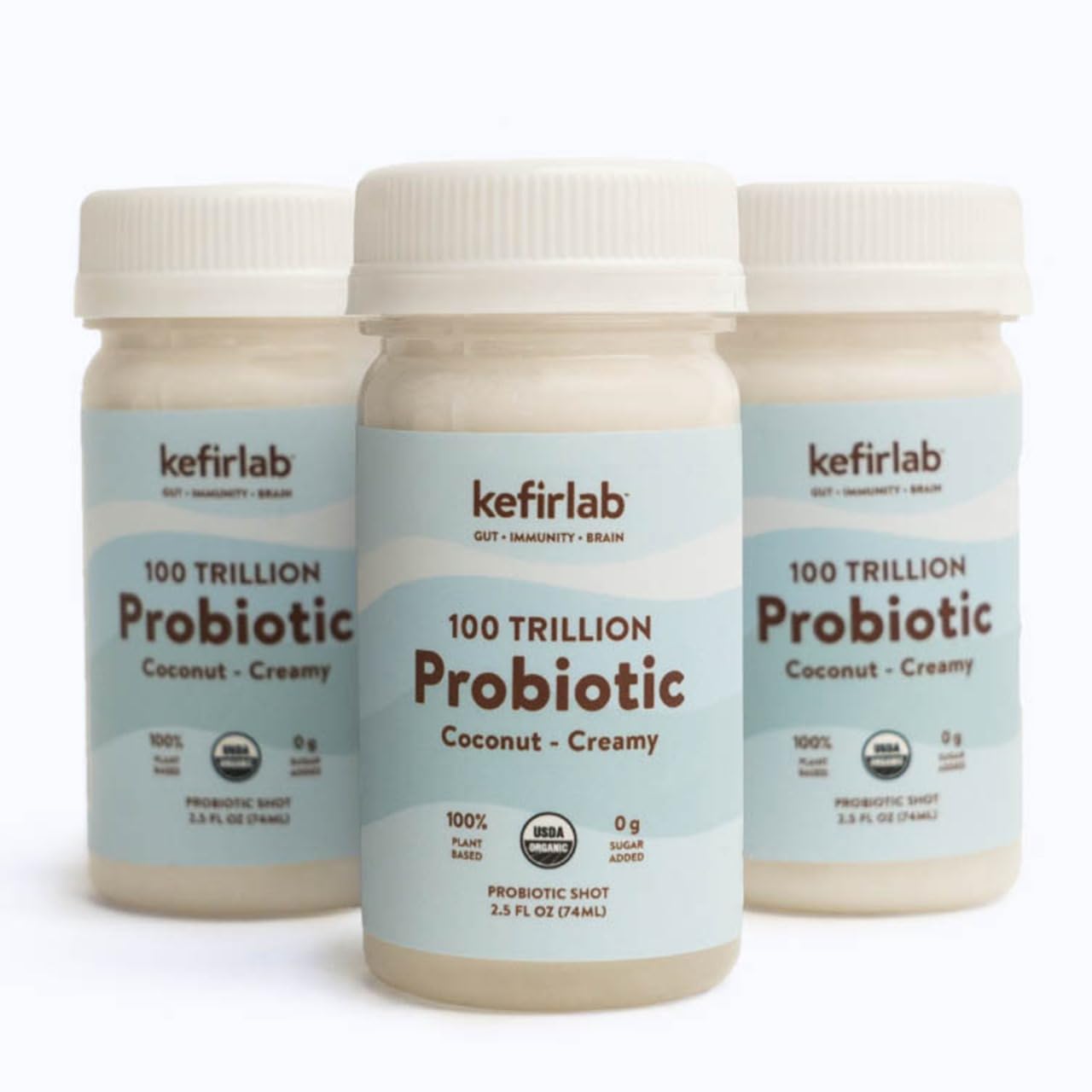 KefirLab Probiotics 100T CFU - 36 Strains - Vegan & Organic - Support Digestion, Immune System, Brain Health, Mood & Stress. Cre