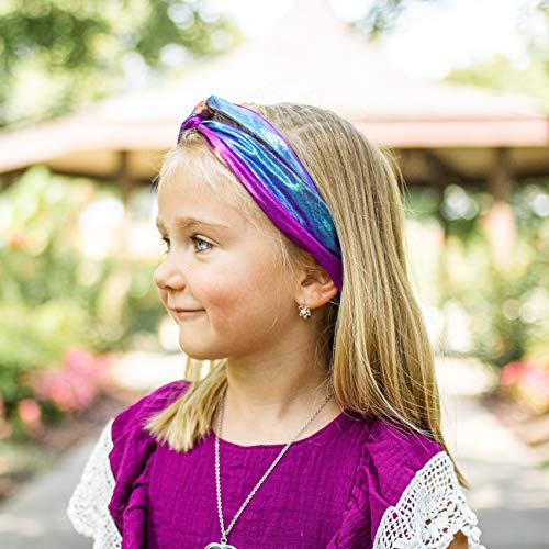 FROG SAC 6 Mermaid Knotted Headbands For Girls, Little Girl Hair Accessories, Kids Knot Headwraps, Criss Cross Tie Dye Hea...