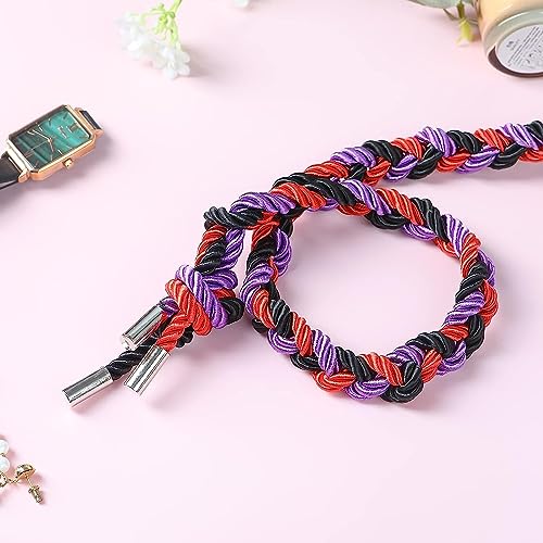BAVIHOR Silk Rope, 32 Feet 8 mm Soft Ropes Durable Multipurpose Long Satin Braided Twisted Rope (Black, Black)
