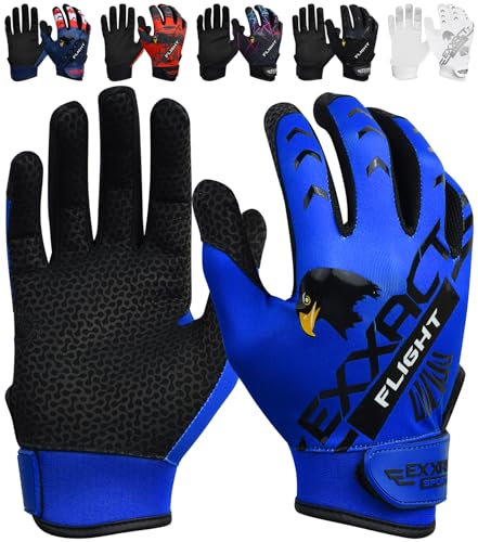 Exxact Sports Flight Baseball Batting Gloves Youth & Adult with Textured Leather Palm, Softball Batting Gloves for Women/Men