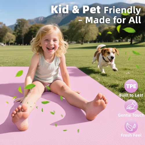 Extra Large Yoga Mat – 72"x48" or 78"x57", 1/4"–1/2" Thick Mat for Women & Men, TPE Non-Slip Pilates Mat for Home Gym, Yog...