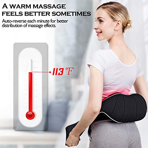 VIKTOR JURGEN Christmas Gifts for Women & Men, Shiatsu Neck and Shoulder Massager with Heat Deep Tissue Kneading Sports Re...