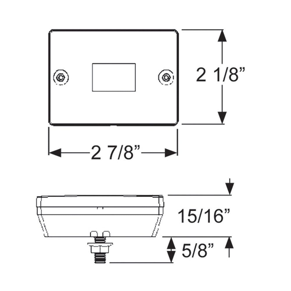 Blazer International B423A Rectangular Amber Clearance/Side Marker Light, 1 Count, Durable Acrylonitrile Butadiene Styrene Material