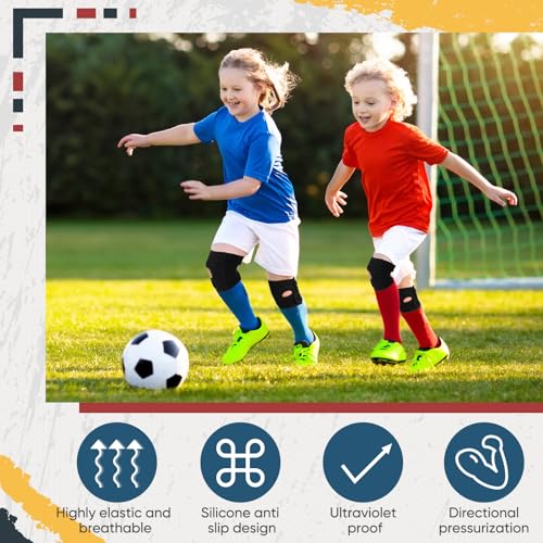 Relaxgiant 2 Pcs Kids Knee Brace, Youth Knee Compression Sleeve for Children Support for Boys Girls Basketball Volleyball ...