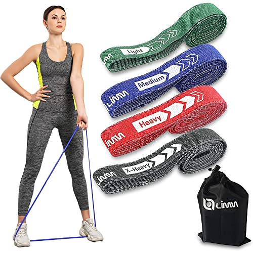 Fittest Pro by Limm Resistance Bands for Legs and Butt, Fabric Exercise Loop Bands Yoga, Pilates, Rehab, Fitness and Home ...